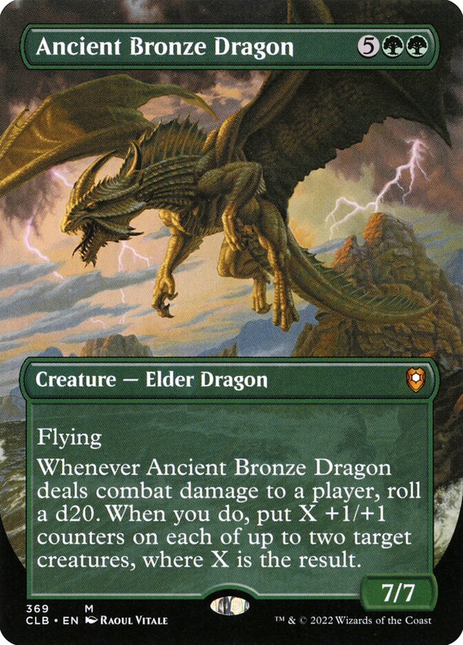 Ancient Bronze Dragon Borderless 369 (Commander Legends: Battle for Baldur's Gate)  - Foil | Good Games Adelaide SA