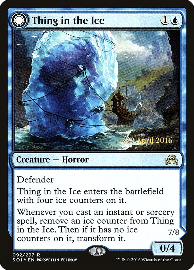 Thing in the Ice // Awoken Horror 92 (Prerelease Cards)  - Foil | Good Games Adelaide SA