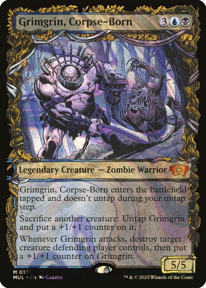 Grimgrin, Corpse-Born 171/261 (March of the Machine: Multiverse Legends)  - Showcase Halo Foil | Good Games Adelaide SA