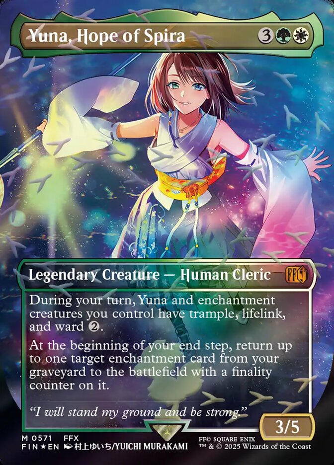 Yuna, Hope of Spira Chocobo Tracks 571/309 (FINAL FANTASY)  - Borderless Foil | Good Games Adelaide SA