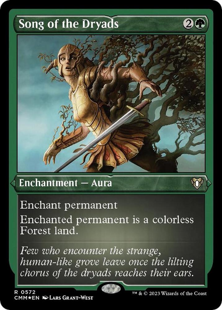 Song of the Dryads 572 (Commander Masters)  - Etched Foil | Good Games Adelaide SA