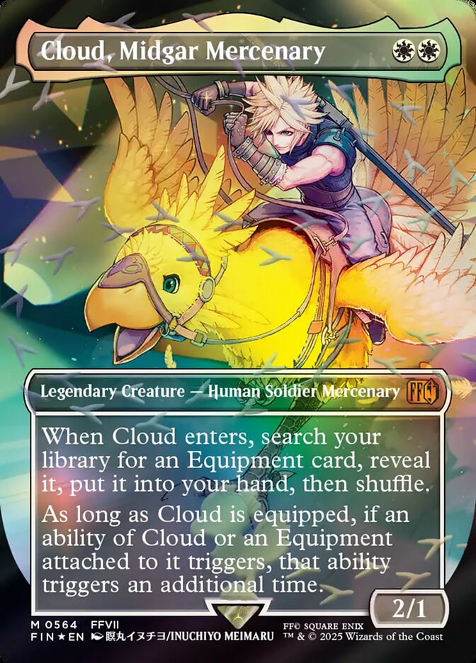 Cloud, Midgar Mercenary  564/309 (FINAL FANTASY)  - Borderless Foil | Good Games Adelaide SA