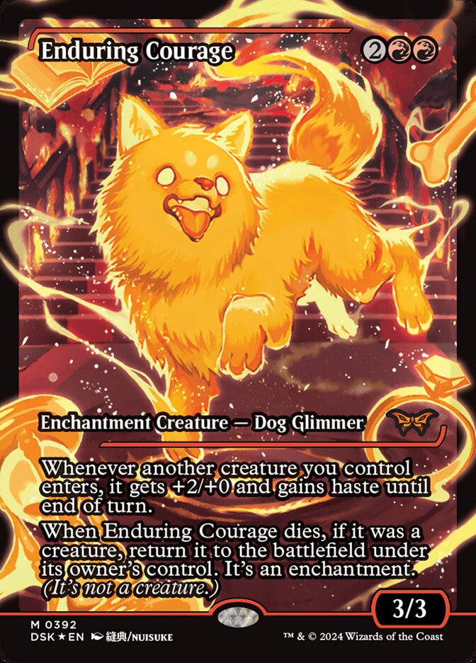 Enduring Courage 392 (Duskmourn: House of Horror)  - Showcase Foil | Good Games Adelaide SA