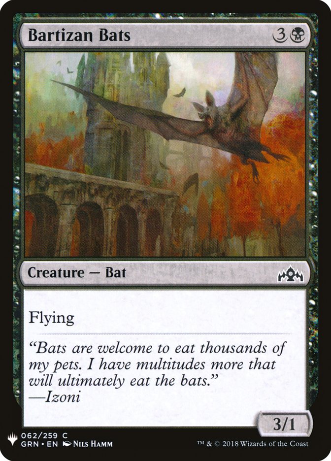 Bartizan Bats 62 (The List Reprints)  | Good Games Adelaide SA