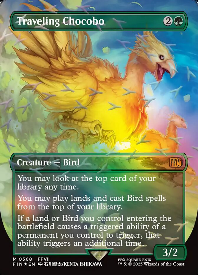 Traveling Chocobo 568/309 (FINAL FANTASY)  - Borderless Foil | Good Games Adelaide SA