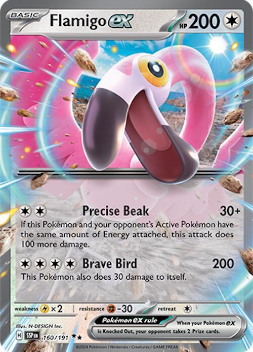 Flamigo ex 160/191 (SV08: Surging Sparks)  - Holofoil | Good Games Adelaide SA