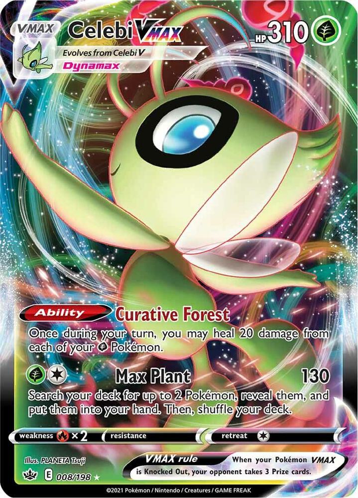 Celebi VMAX 008/198 (SWSH06: Chilling Reign)  - Holofoil | Good Games Adelaide SA