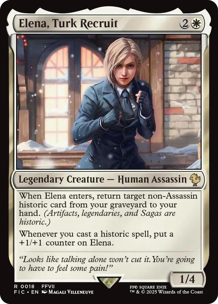 Elena, Turk Recruit 18 (Commander: FINAL FANTASY)  - Foil | Good Games Adelaide SA
