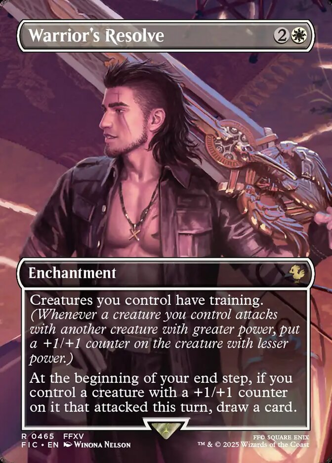 Warrior's Resolve 465 (Commander: FINAL FANTASY)  - Foil | Good Games Adelaide SA