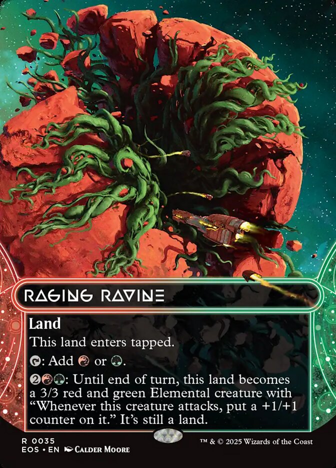 Raging Ravine 35/0 (Edge of Eternities: Stellar Sights)  - Borderless Foil | Good Games Adelaide SA