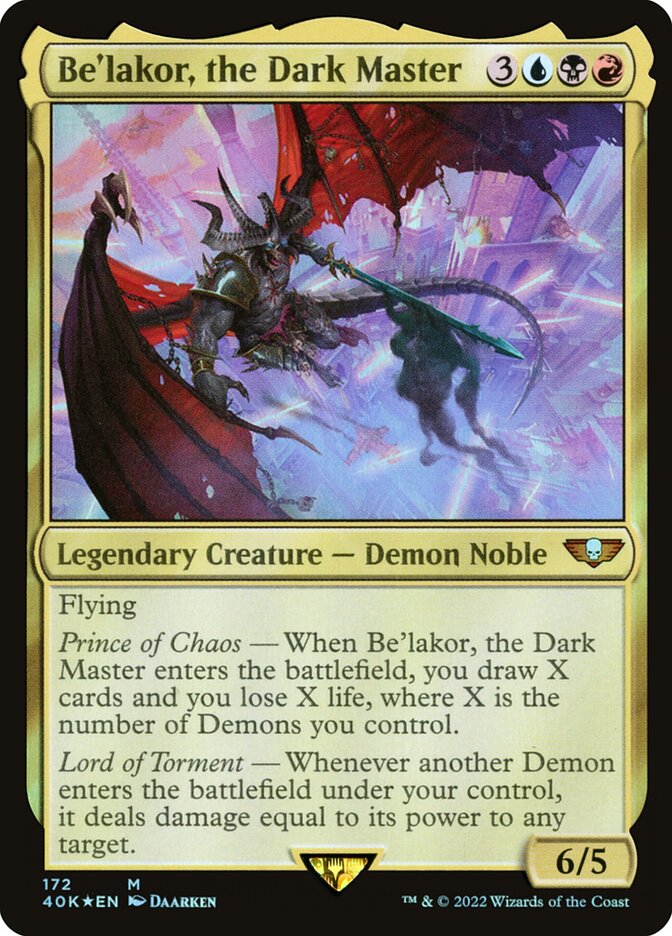 Be'lakor, the Dark Master 172 (Universes Beyond: Warhammer 40,000)  - Foil | Good Games Adelaide SA