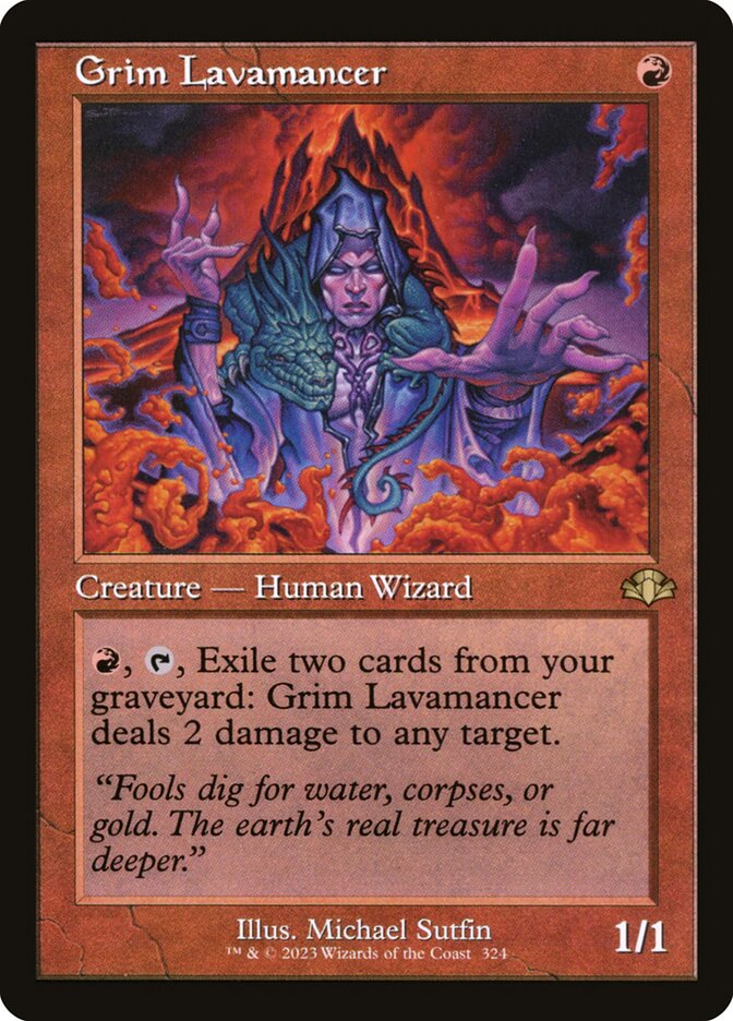 Grim Lavamancer 324 (Dominaria Remastered)  - Retro Foil | Good Games Adelaide SA
