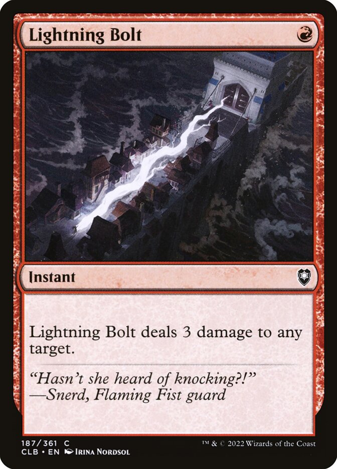 Lightning Bolt 187 (Commander Legends: Battle for Baldur's Gate)  | Good Games Adelaide SA