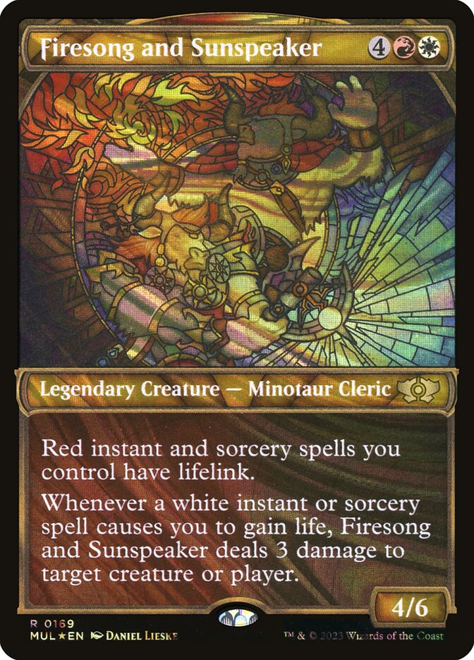 Firesong and Sunspeaker 169 (March of the Machine: Multiverse Legends)  - Showcase Halo Foil | Good Games Adelaide SA