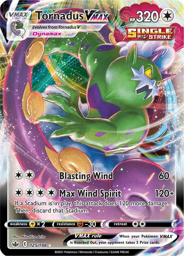Tornadus VMAX 125/198 (SWSH06: Chilling Reign)  - Holofoil | Good Games Adelaide SA