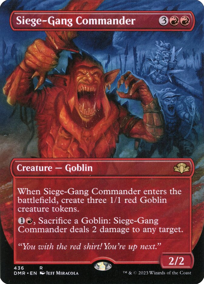 Siege-Gang Commander 436 (Dominaria Remastered)  - Borderless | Good Games Adelaide SA