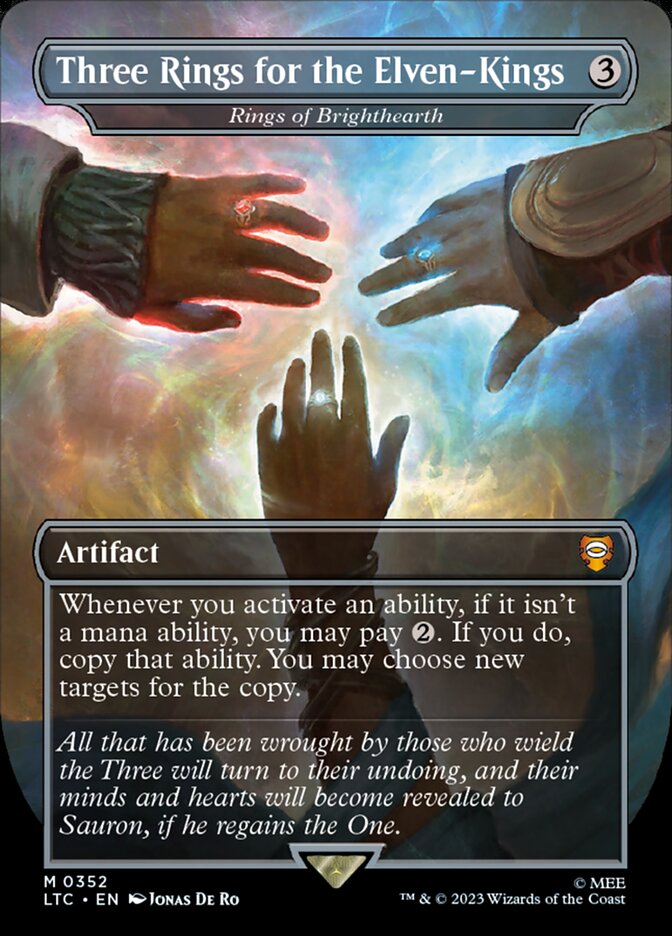 Three Rings for the Elven Kings Rings of Brighthearth 352 (Commander: The Lord of the Rings: Tales of Middle-earth)  - Foil | Good Games Adelaide SA