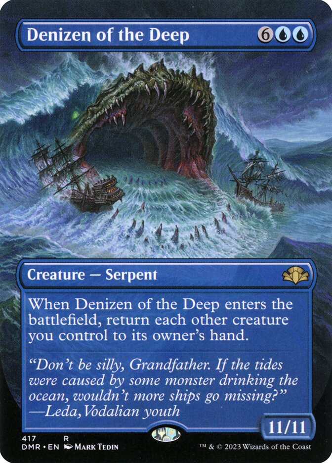 Denizen of the Deep 417 (Dominaria Remastered)  - Borderless Foil | Good Games Adelaide SA