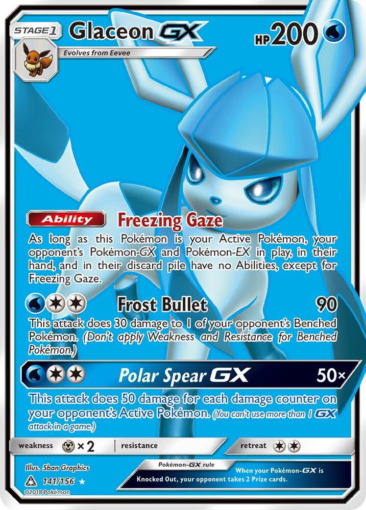 Glaceon GX Full Art 141/156 (SM - Ultra Prism)  - Holofoil | Good Games Adelaide SA
