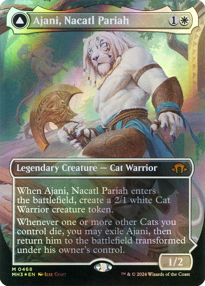 Ajani, Nacatl Pariah // Ajani, Nacatl Avenger 468 (Modern Horizons 3)  - Foil | Good Games Adelaide SA