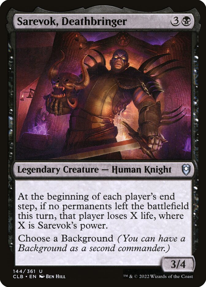 Sarevok, Deathbringer 144 (Commander Legends: Battle for Baldur's Gate)  | Good Games Adelaide SA