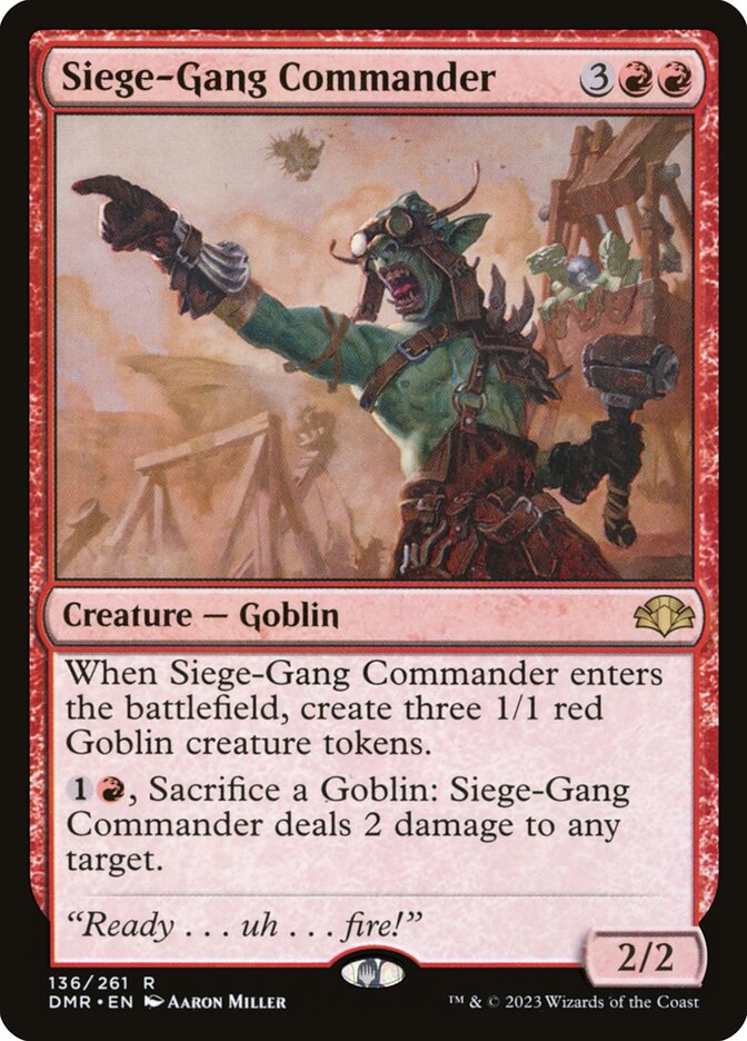 Siege-Gang Commander 136 (Dominaria Remastered)  - Foil | Good Games Adelaide SA