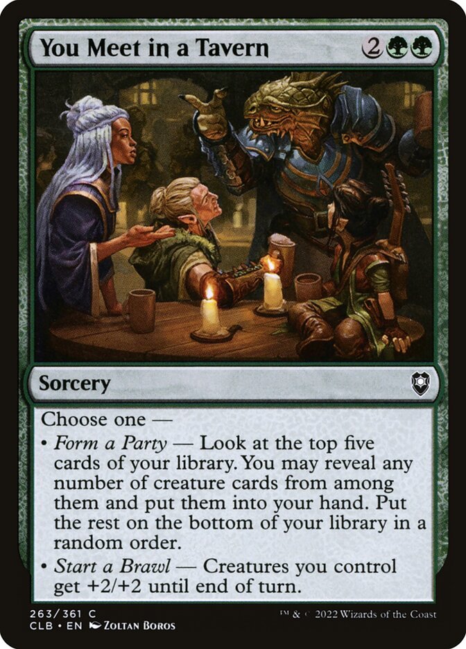 You Meet in a Tavern 263 (Commander Legends: Battle for Baldur's Gate)  - Foil | Good Games Adelaide SA