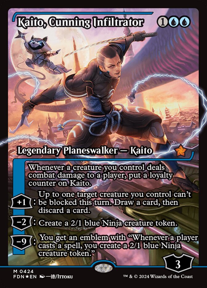 Kaito, Cunning Infiltrator 424 (Foundations)  - Foil | Good Games Adelaide SA