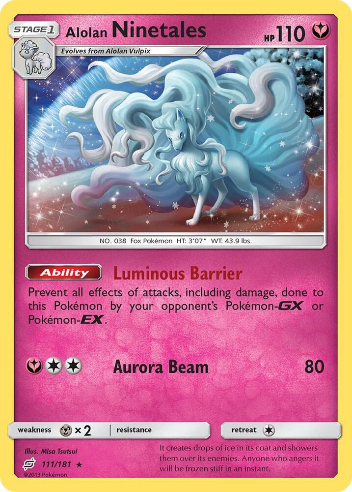 Alolan Ninetales 111/181 (SM - Team Up)  - Holofoil | Good Games Adelaide SA
