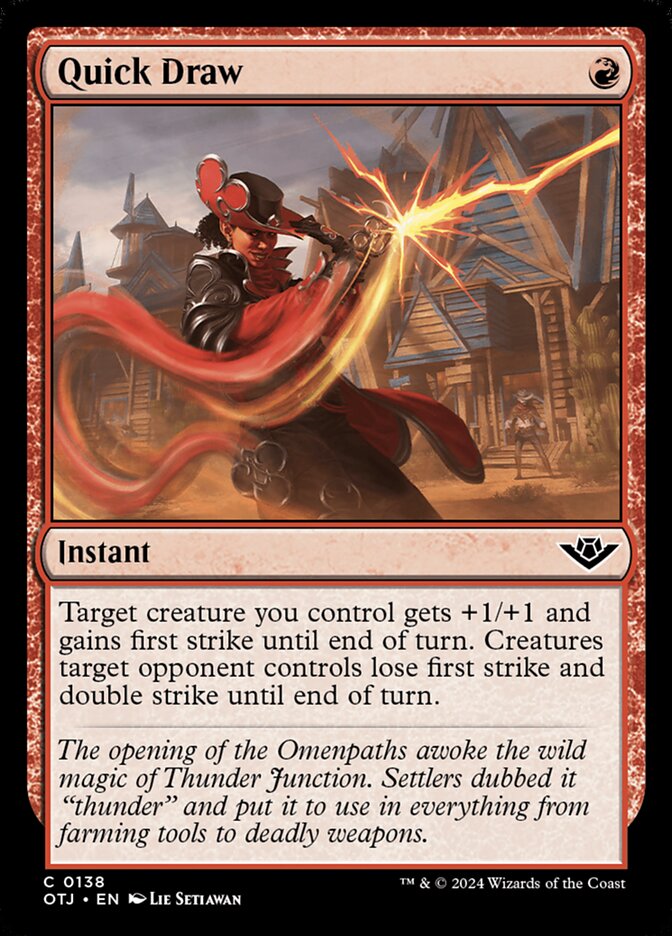 Quick Draw 138 (Outlaws of Thunder Junction)  - Foil | Good Games Adelaide SA