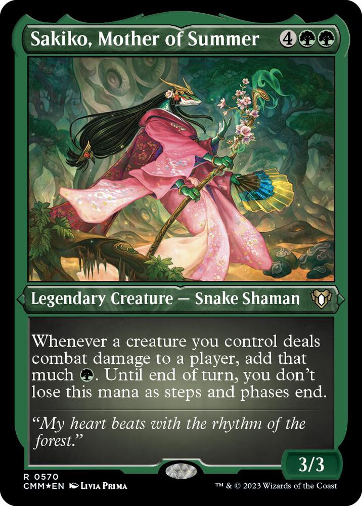 Sakiko, Mother of Summer 570 (Commander Masters)  - Etched Foil | Good Games Adelaide SA