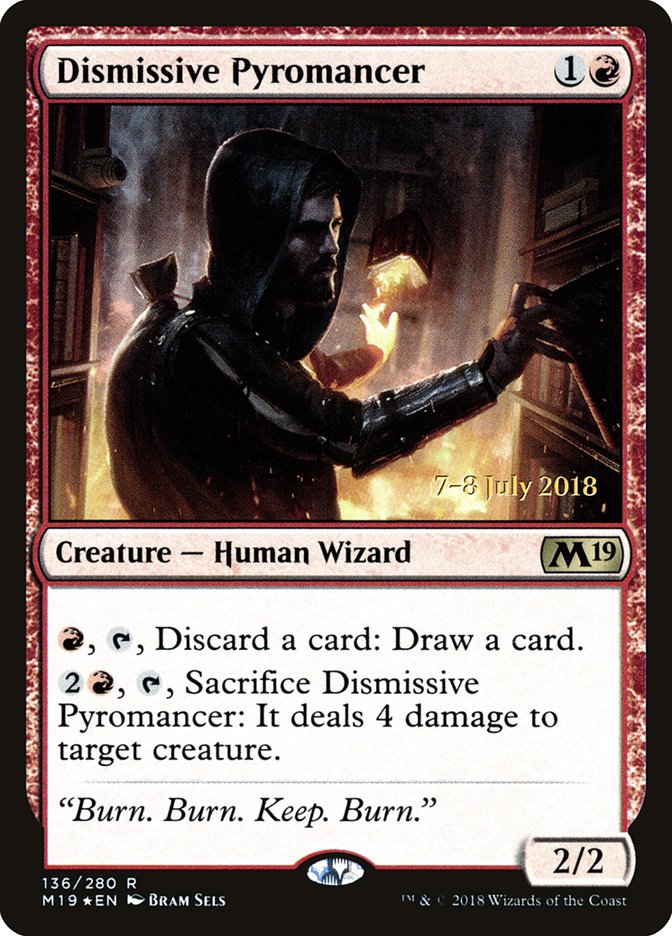 Dismissive Pyromancer 136 (Prerelease Cards)  - Foil | Good Games Adelaide SA