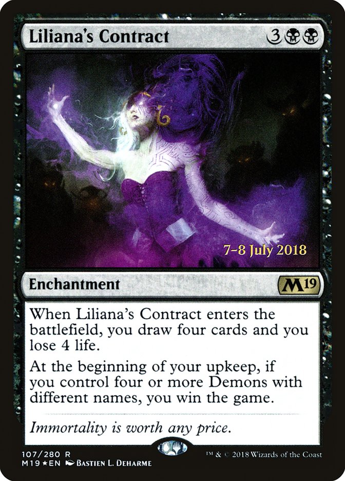 Lilianas Contract 107 (Prerelease Cards)  - Foil | Good Games Adelaide SA