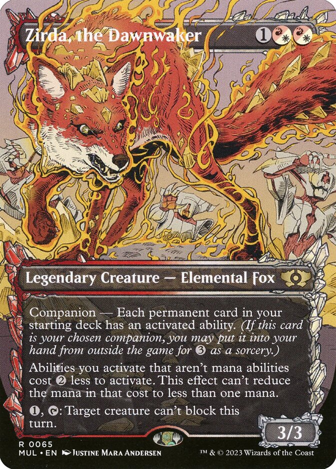Zirda, the Dawnwaker 65 (March of the Machine: Multiverse Legends)  - Borderless Foil | Good Games Adelaide SA