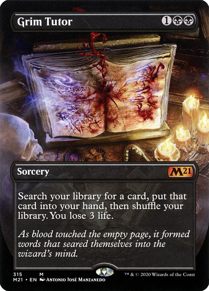 Grim Tutor 315 (Core Set 2021)  - Borderless Art | Good Games Adelaide SA