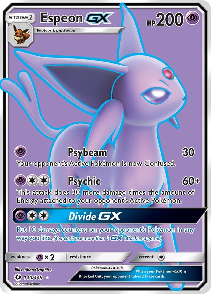 Espeon GX Full Art 140/149 (SM Base Set)  - Holofoil | Good Games Adelaide SA