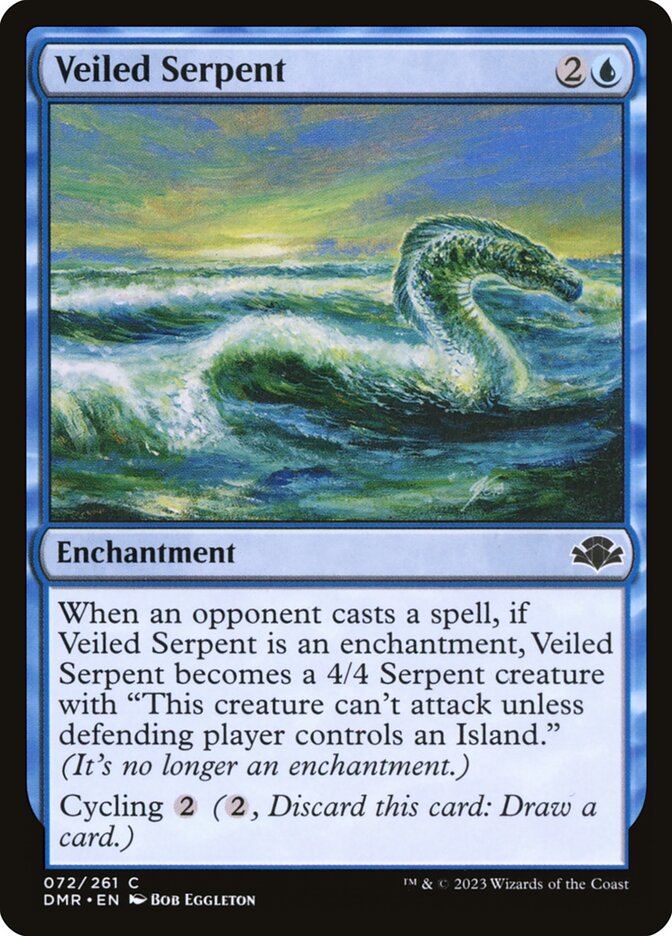 Veiled Serpent 72 (Dominaria Remastered)  - Foil | Good Games Adelaide SA