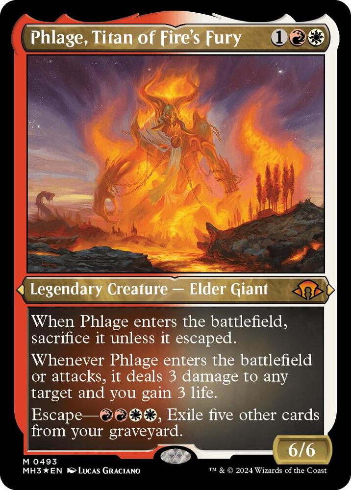 Phlage, Titan of Fires Fury 493 (Modern Horizons 3)  - Foil | Good Games Adelaide SA