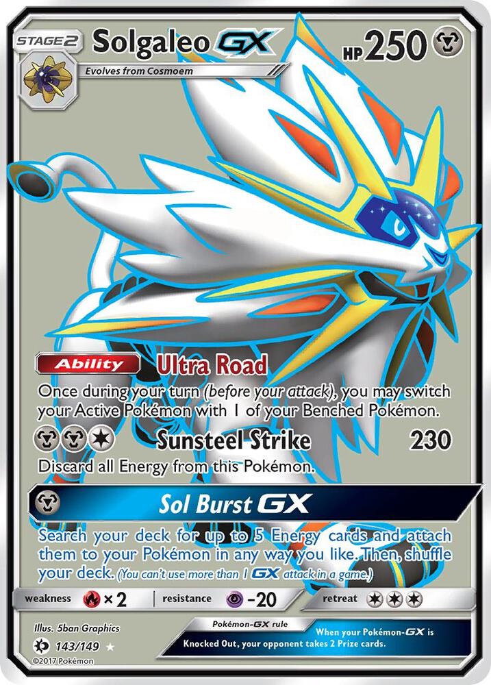 Solgaleo GX Full Art 143/149 (SM Base Set)  - Holofoil | Good Games Adelaide SA