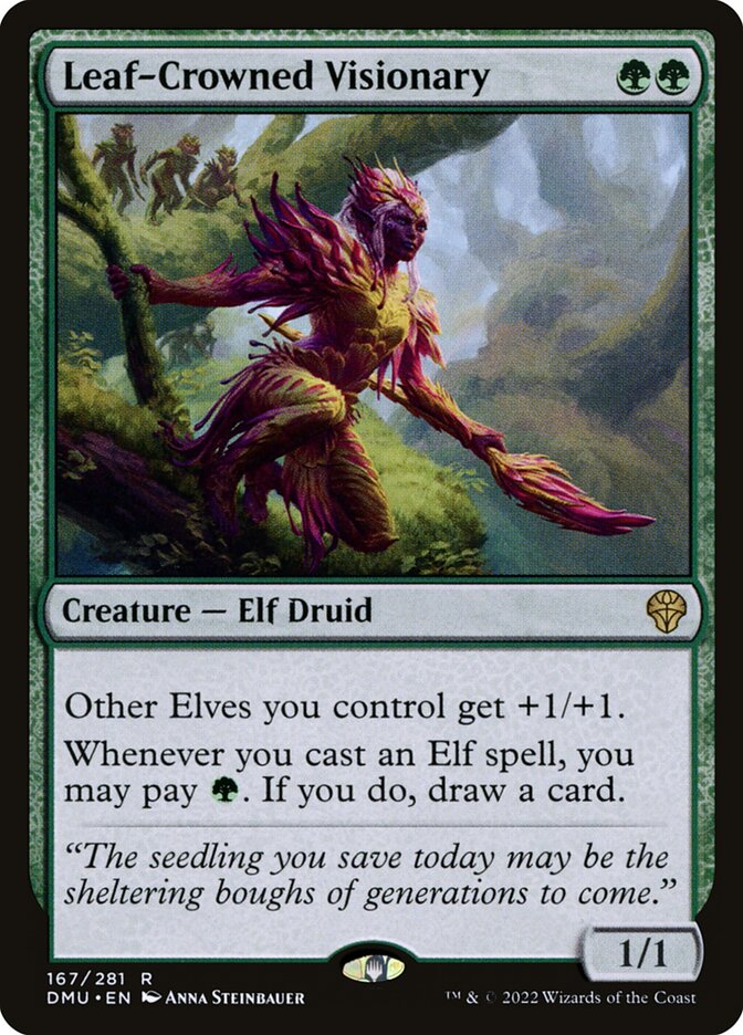 Leaf-Crowned Visionary 167 (Dominaria United)  | Good Games Adelaide SA