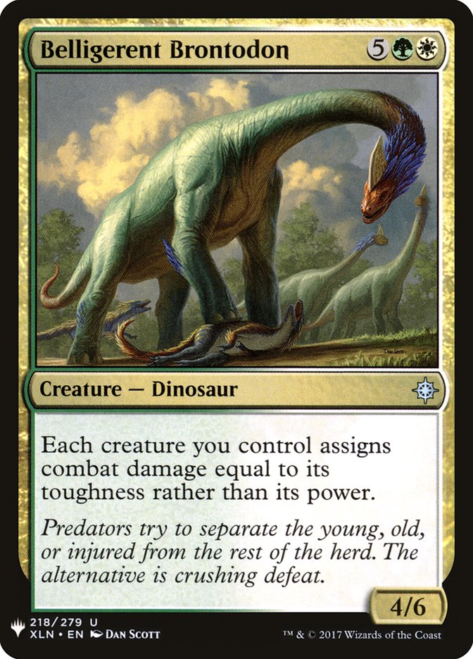 Belligerent Brontodon 218 (The List Reprints)  | Good Games Adelaide SA