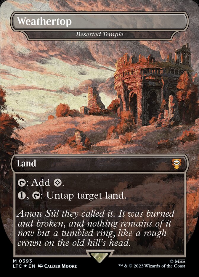 Deserted Temple 393 (Commander: The Lord of the Rings: Tales of Middle-earth)  - Borderless Foil | Good Games Adelaide SA