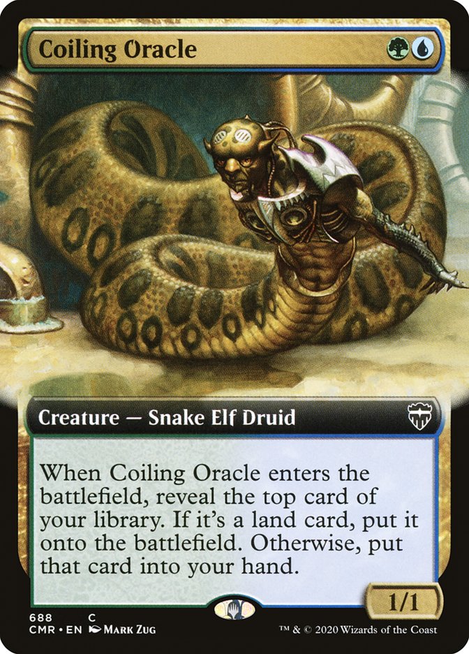 Coiling Oracle 688 (Commander Legends)  - Extended Art Foil | Good Games Adelaide SA