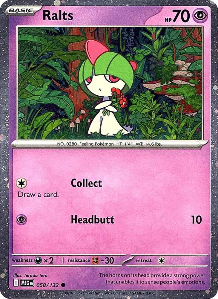 Ralts 058/132 (Miscellaneous Cards & Products)  - Cosmo Holofoil | Good Games Adelaide SA