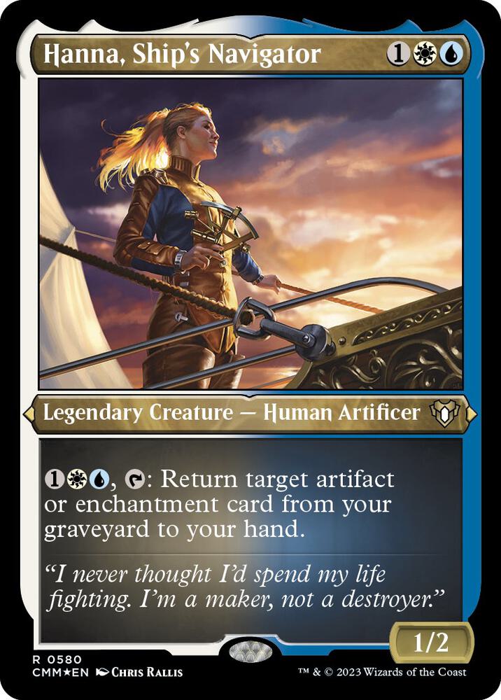 Hanna, Ship's Navigator 580 (Commander Masters)  - Etched Foil | Good Games Adelaide SA