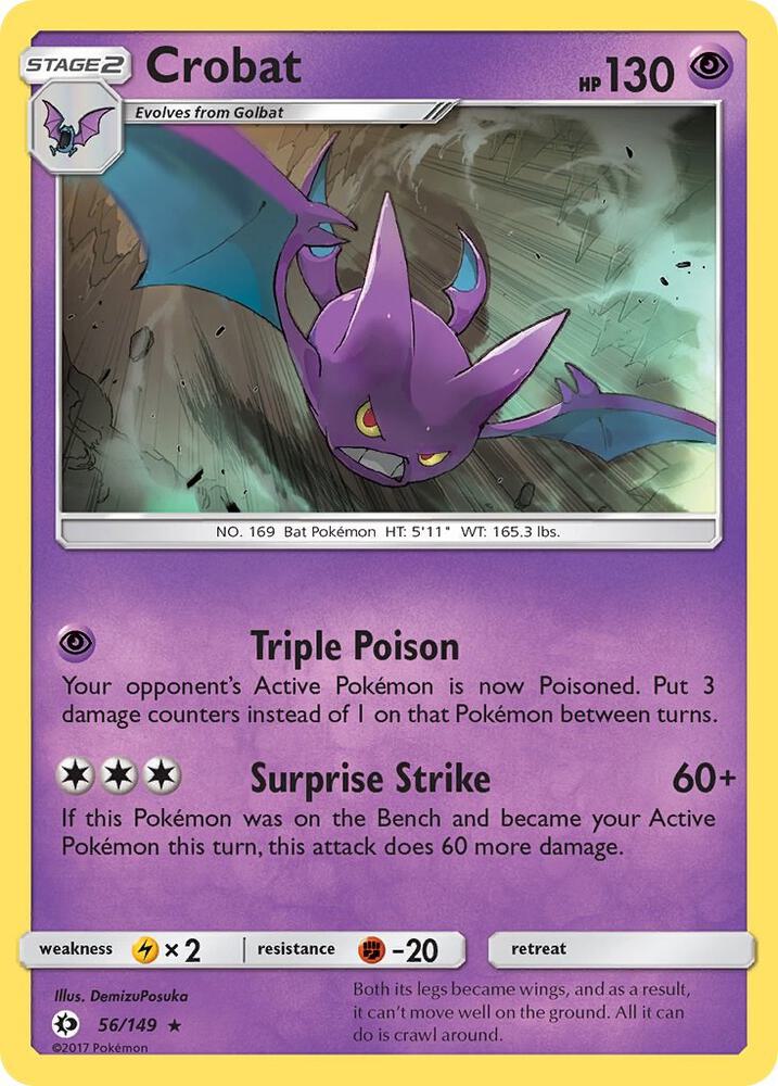 Crobat 56/149 (SM Base Set)  - Holofoil | Good Games Adelaide SA