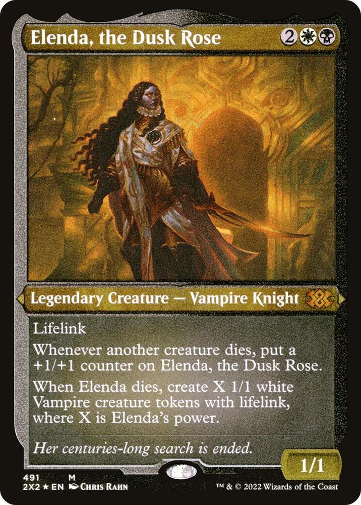 Elenda the Dusk Rose Foil Etched 491 (Double Masters 2022)  - Foil | Good Games Adelaide SA