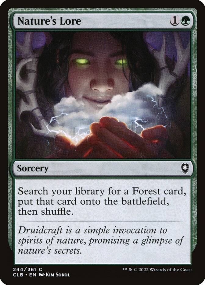 Nature's Lore 244 (Commander Legends: Battle for Baldur's Gate)  - Foil | Good Games Adelaide SA