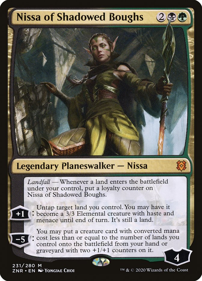 Nissa of Shadowed Boughs 231/280 (Zendikar Rising)  - Foil | Good Games Adelaide SA