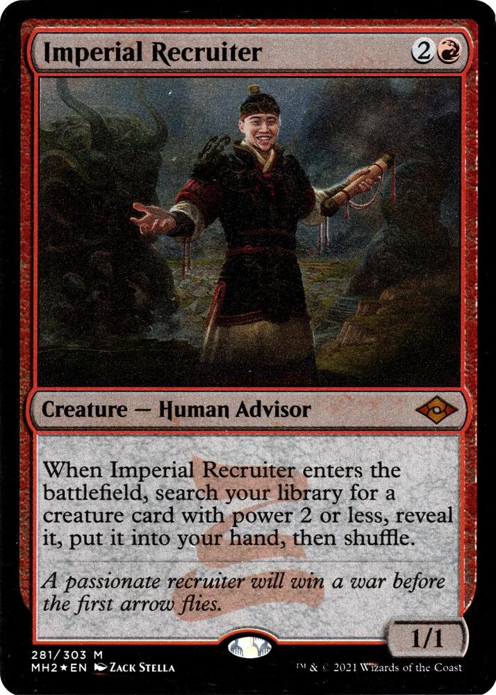 Imperial Recruiter Foil Etched 281 (Modern Horizons 2)  - Foil | Good Games Adelaide SA